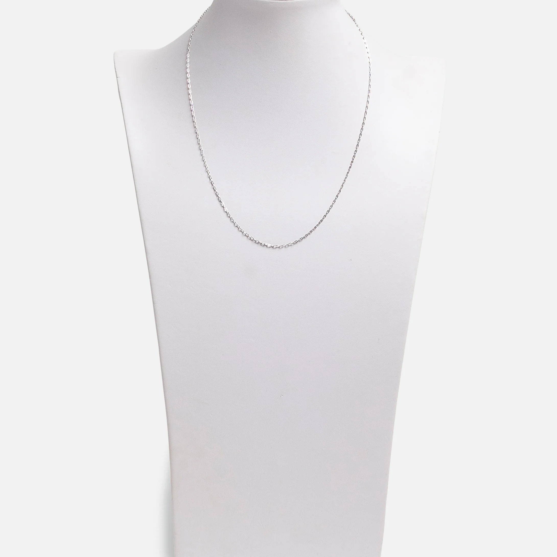 Chaîne argentée mailles trombone en argent sterling .925 - Image 4