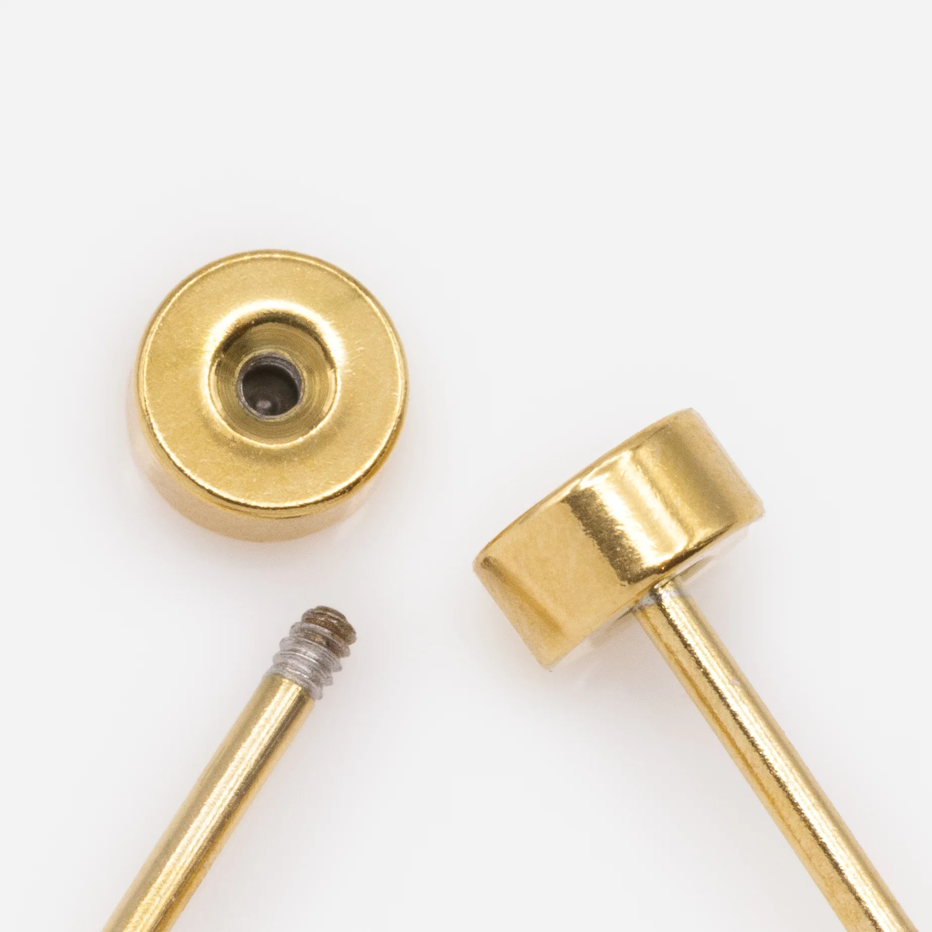 Mini boucles d'oreilles dorées papillons roses en acier inoxydable - Image 3