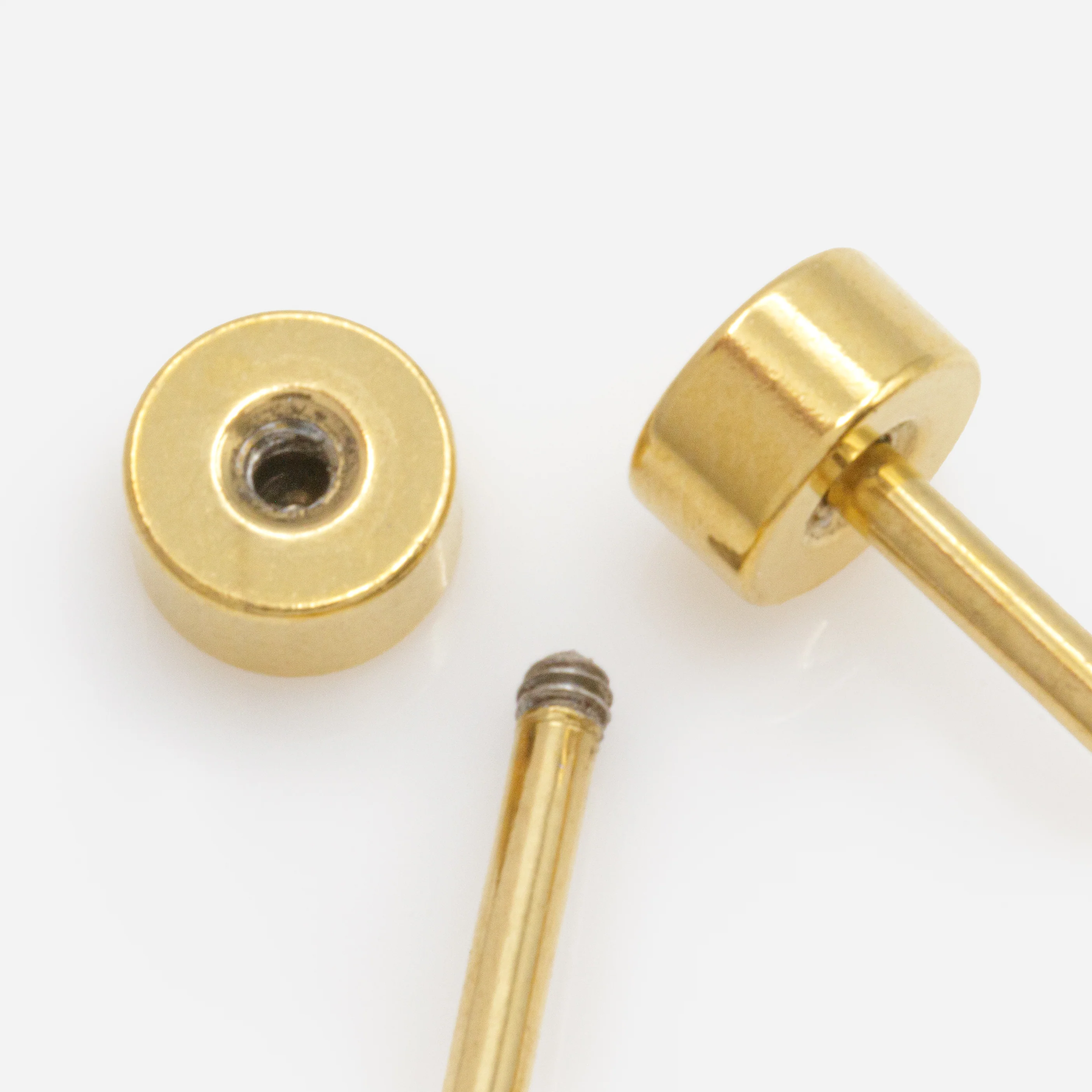 Mini boucles d'oreilles méduses dorées avec zircons cubiques en acier inoxydable - Image 3