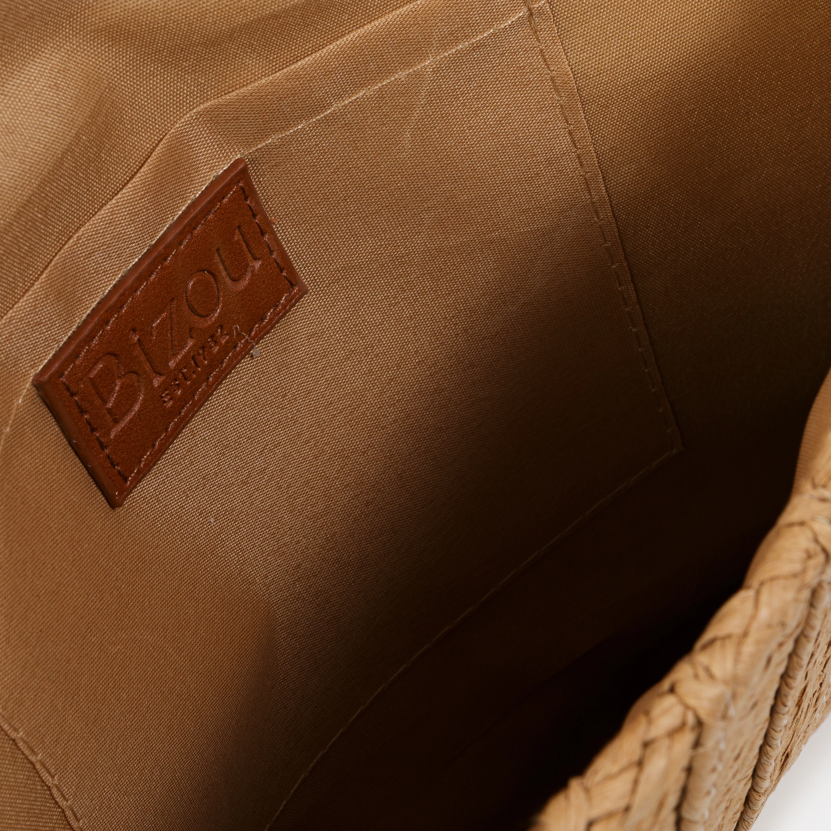 Pochette en paille avec ganse amovible - Image 3