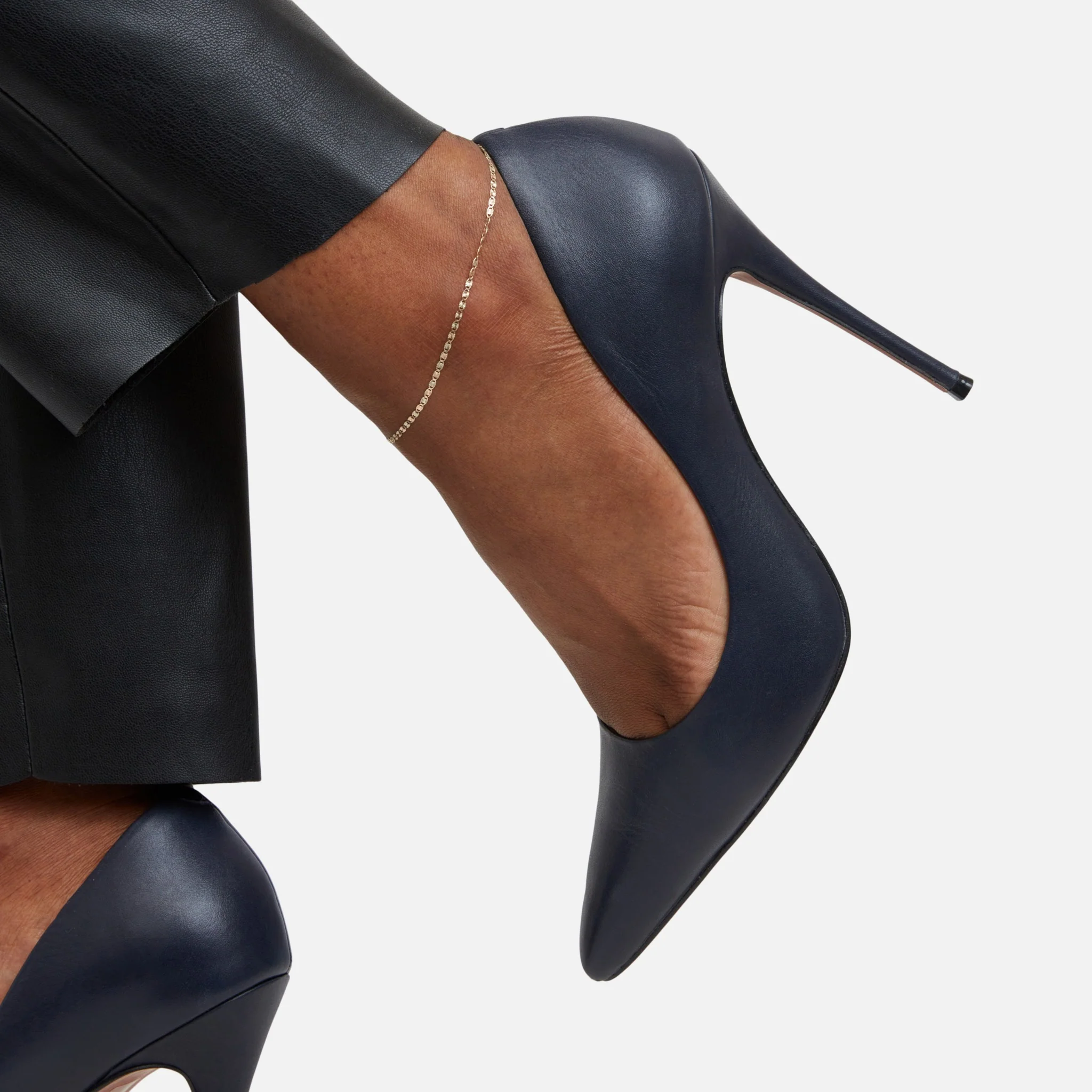 Chaîne de cheville mailles étoilées 3 tons 9,5 pouces en or 10 carats - Image 3